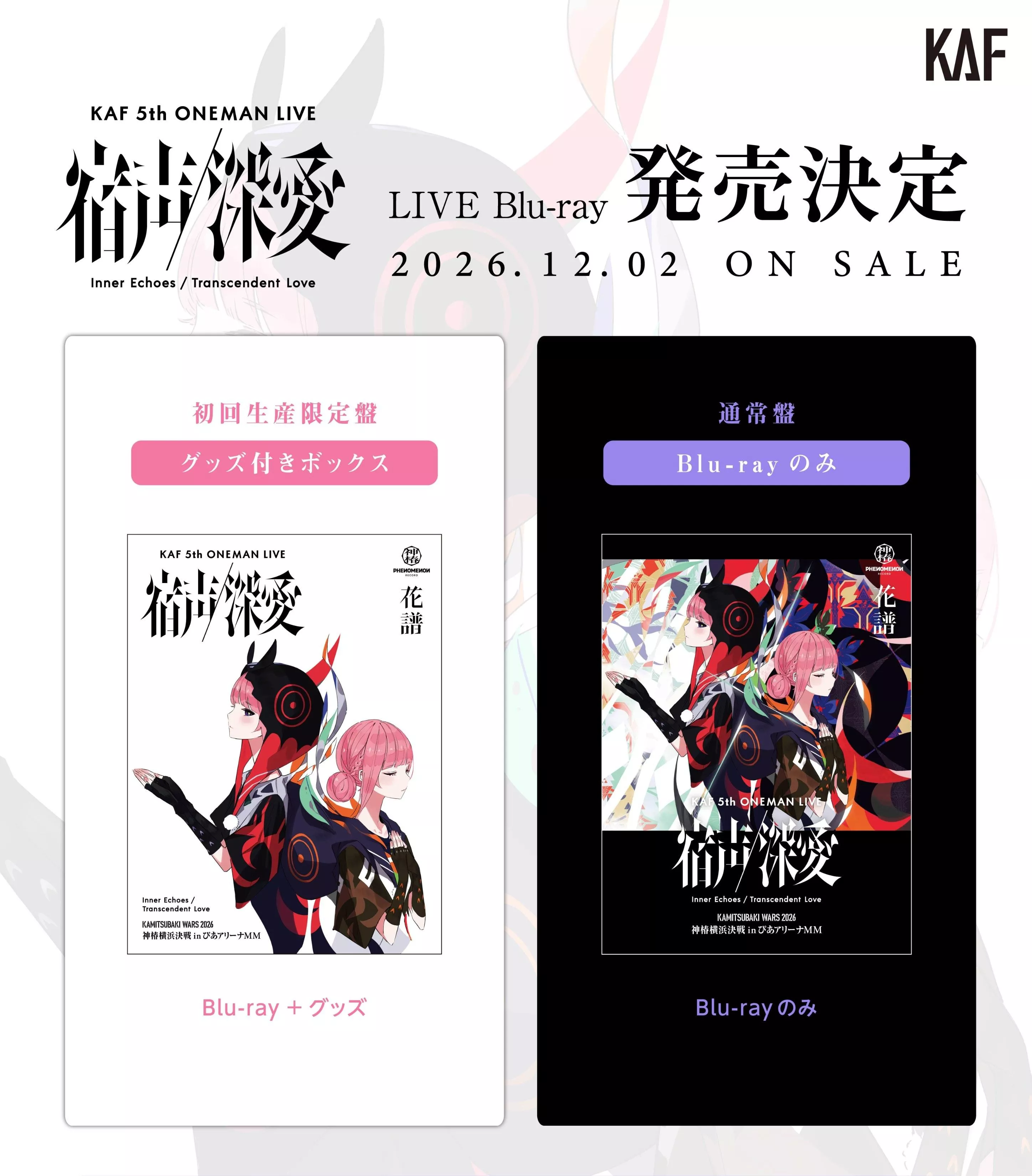 【噗噗屋】日空預購01月 神椿 花譜 5th ONE-MAN LIVE「宿声/深愛」演唱會藍光 KAF