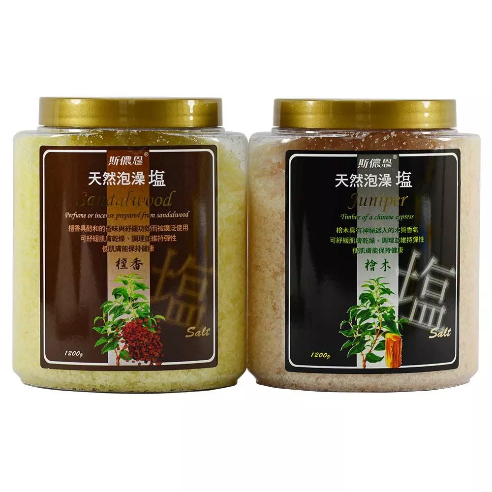 斯儂恩 天然泡澡鹽 檀香/檜木  1200g