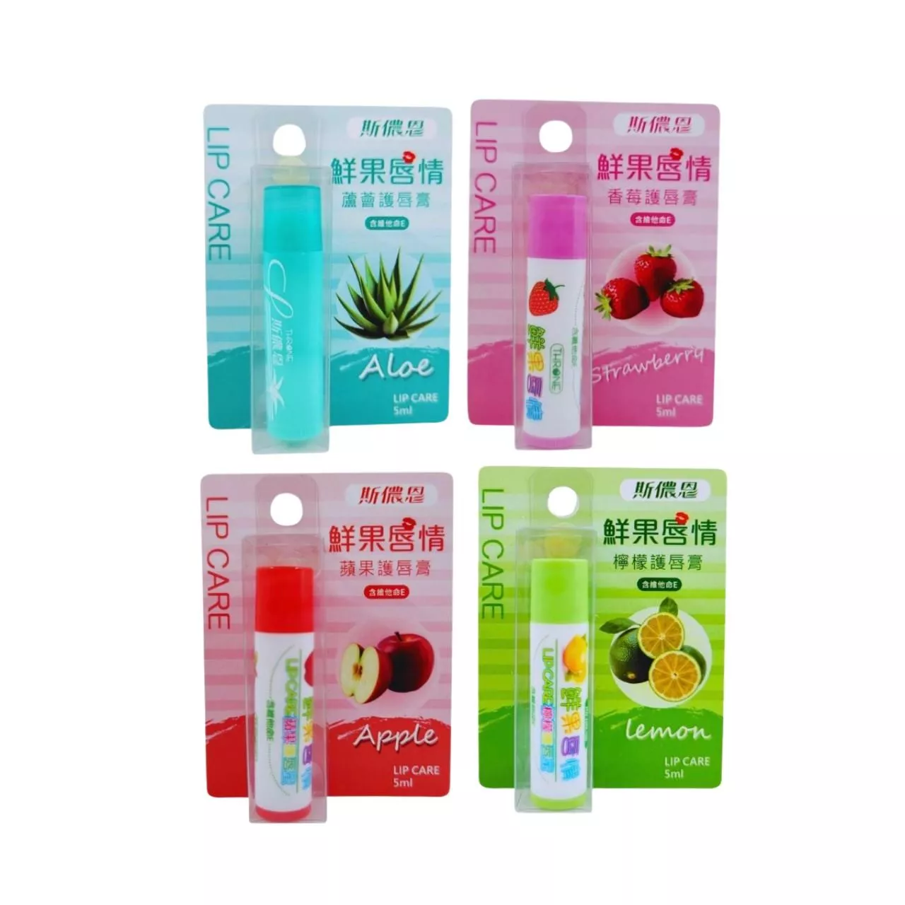 斯儂恩 鮮果唇情 香莓/蘆薈/檸檬/蘋果 5g Lip balm 護唇膏