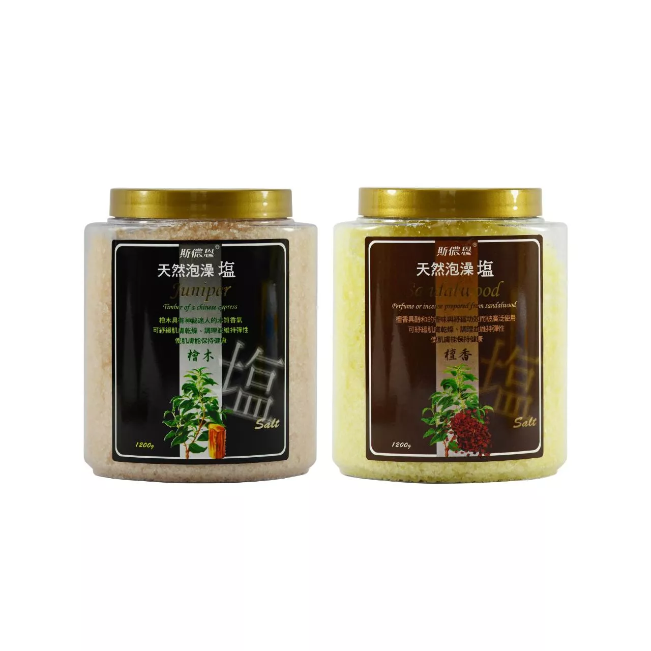 斯儂恩 天然泡澡鹽 檀香/檜木  1200g
