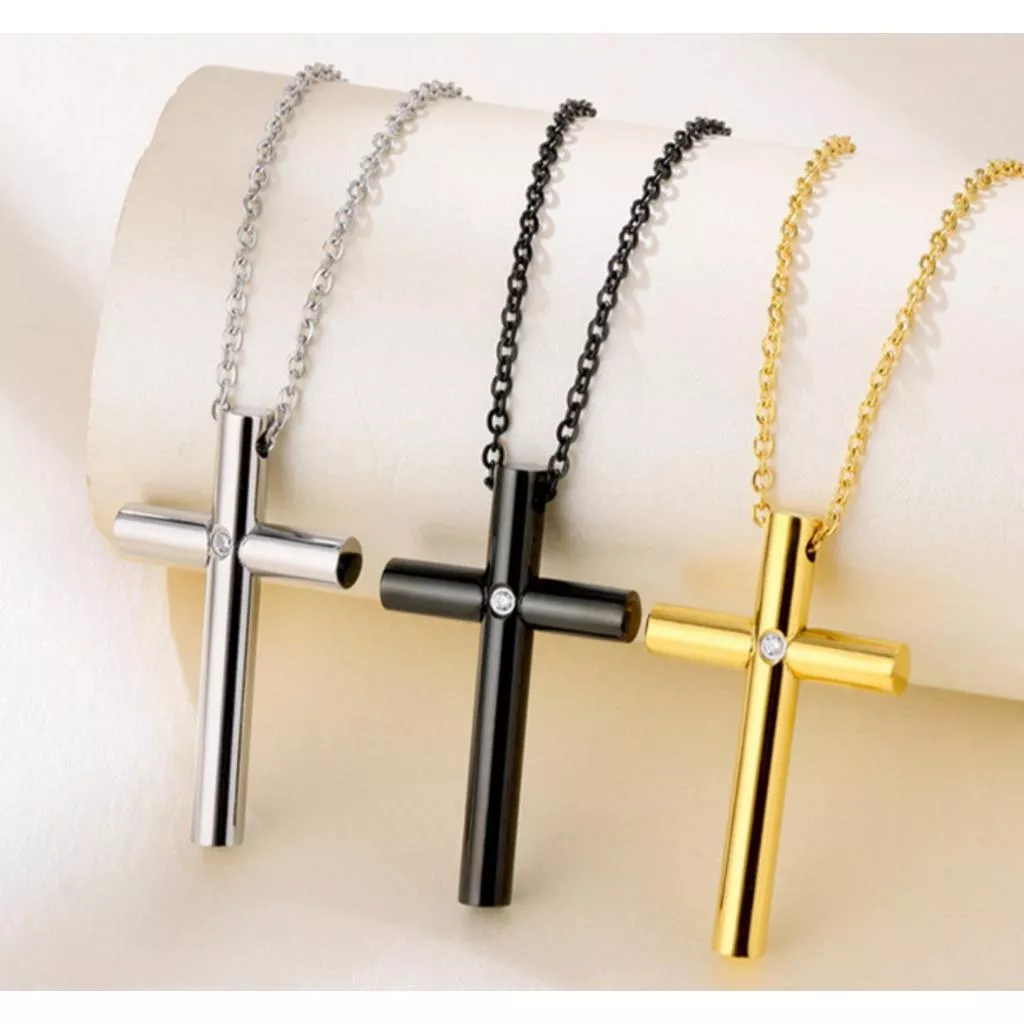 【🐑百羊書房】Solaria恩典之光Grace Light Cross(以弗所書 2:8) 不銹鋼項鍊 #鋯石