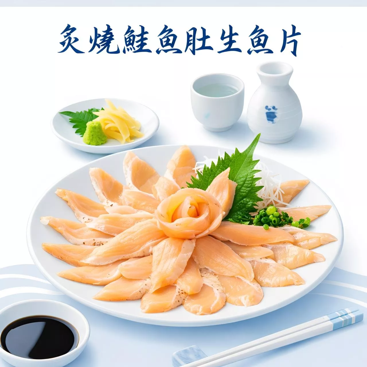 【海鮮問布哥】炙燒鮭魚肚生魚片(大包裝40片)