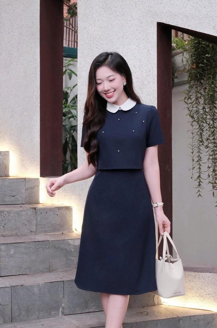 Velvet  Mari Navy Dress