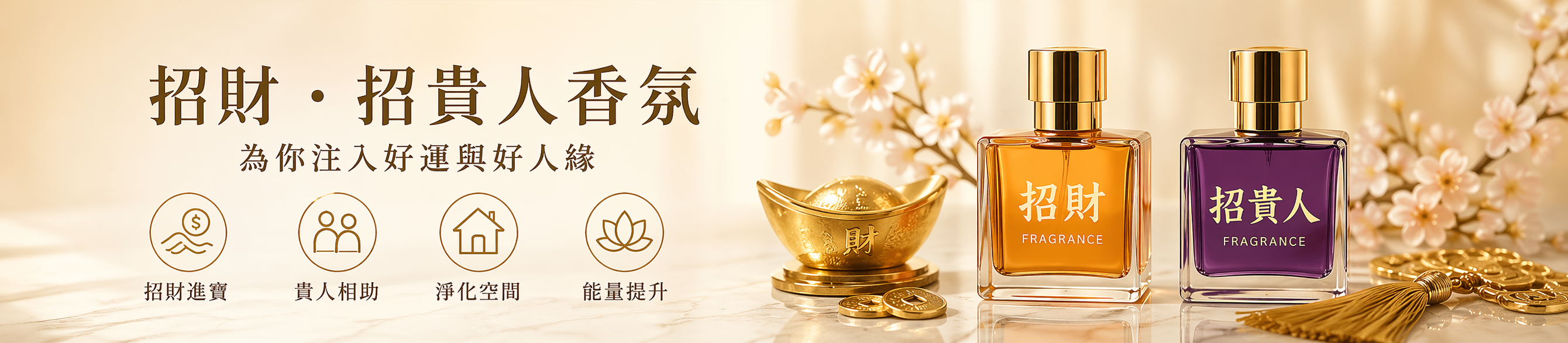 86美妝招運香氛系列-招財與招貴人能量香水瓶