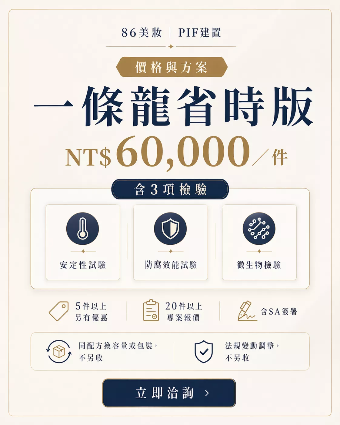 86美妝PIF建置服務-自有P2實驗室微生物安定性檢測與SA安全評估簽署