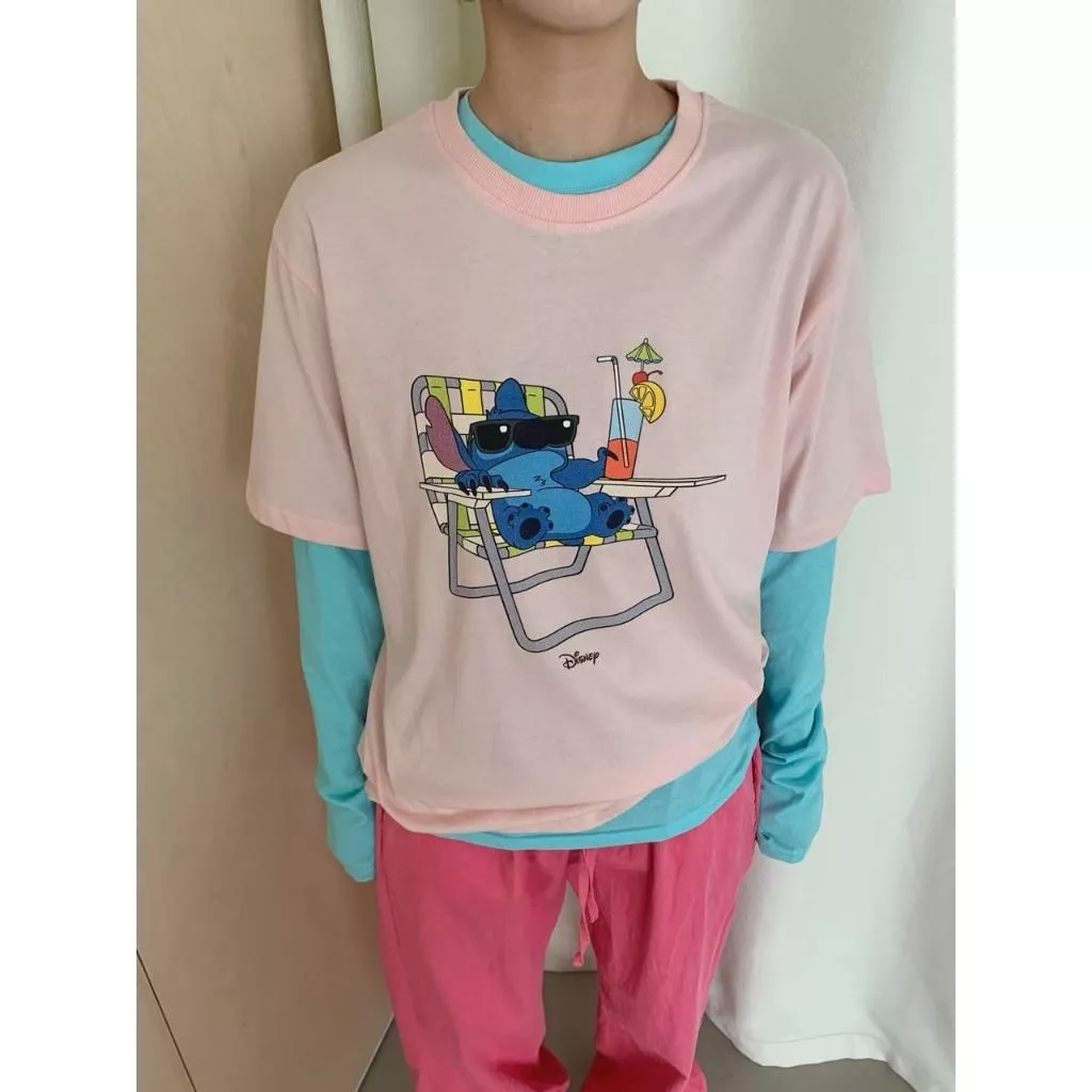 rami J Stitch 度假風印花短袖TEE