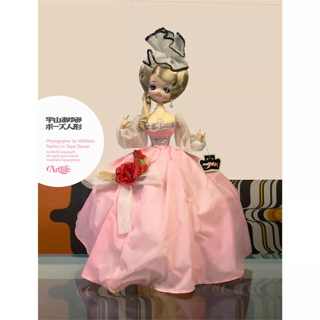 Artlife @ 宇山あゆみ リボン ポーズ人形 昭和レトロ ROSE 日本 宇山娃娃 紅玫瑰 法國女郎