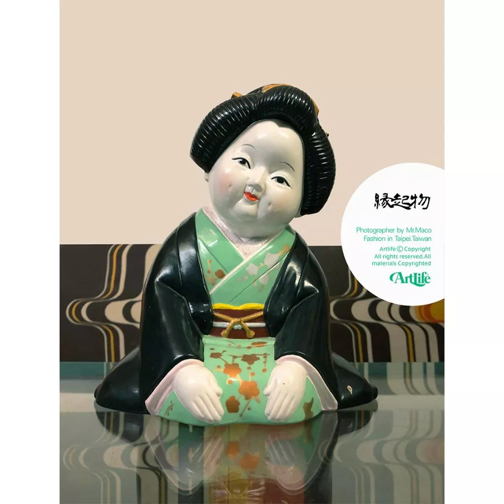 Artlife @ お福さん 商売繁盛 おふくさん 御福 縁起物 陶器 古道具 日本 招福 女偶