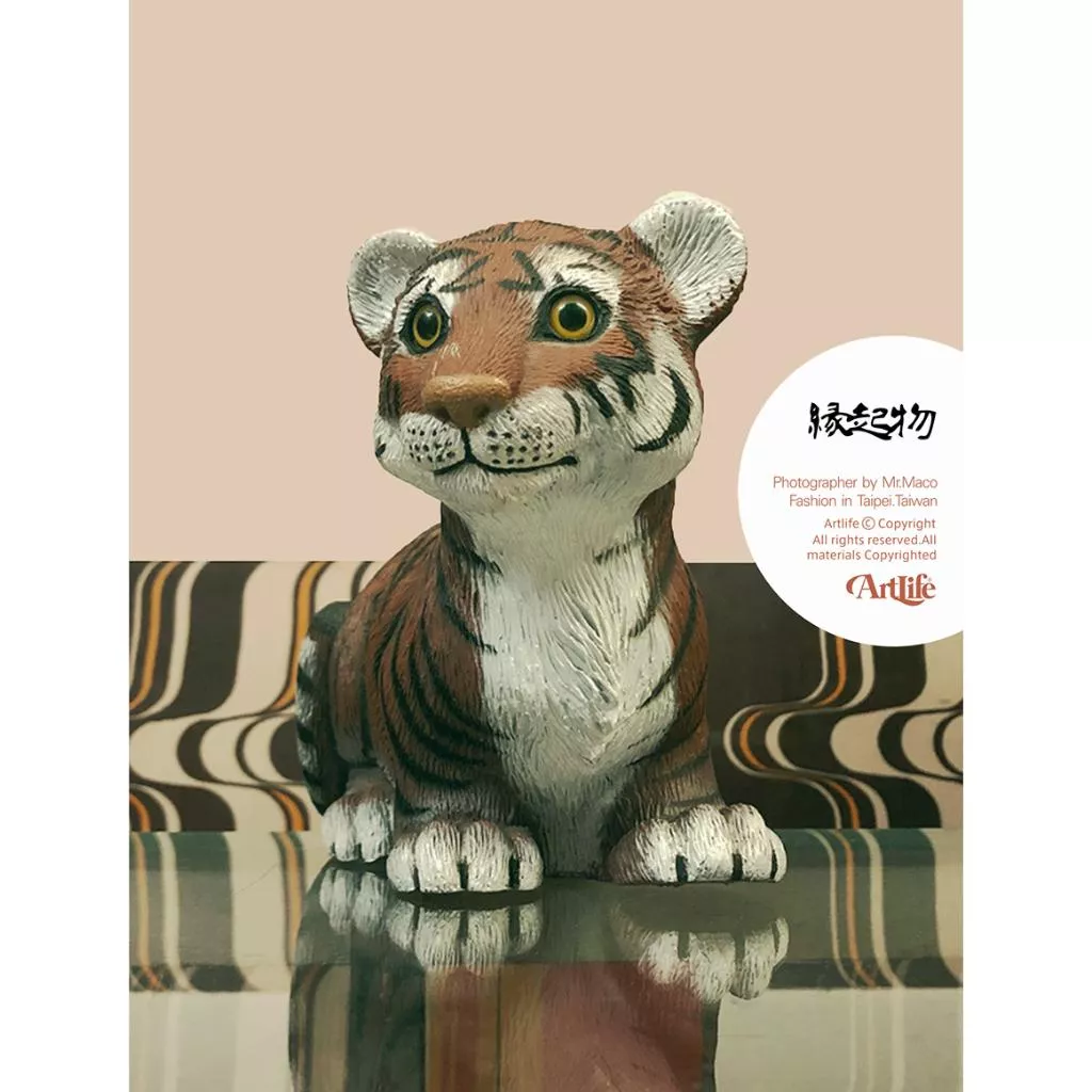 Artlife @ 子虎 TIGER タイガー トラ フィギュア 縁起物 置物 古道具 小老虎