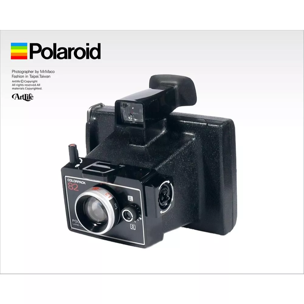 Artlife ㊁ POLAROID 1971 COLORPACK 82 ポラロイド 寶麗來 拍立得 古董相機 黑皮袋
