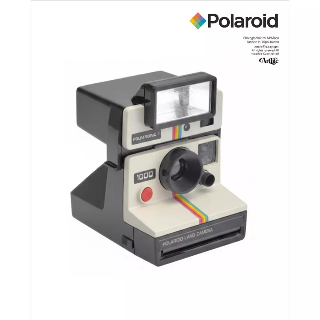 Artlife ㊁ POLAROID 1000 ポラロイド INSTANT CAMERA 寶麗來 拍立得 閃光燈 相機包