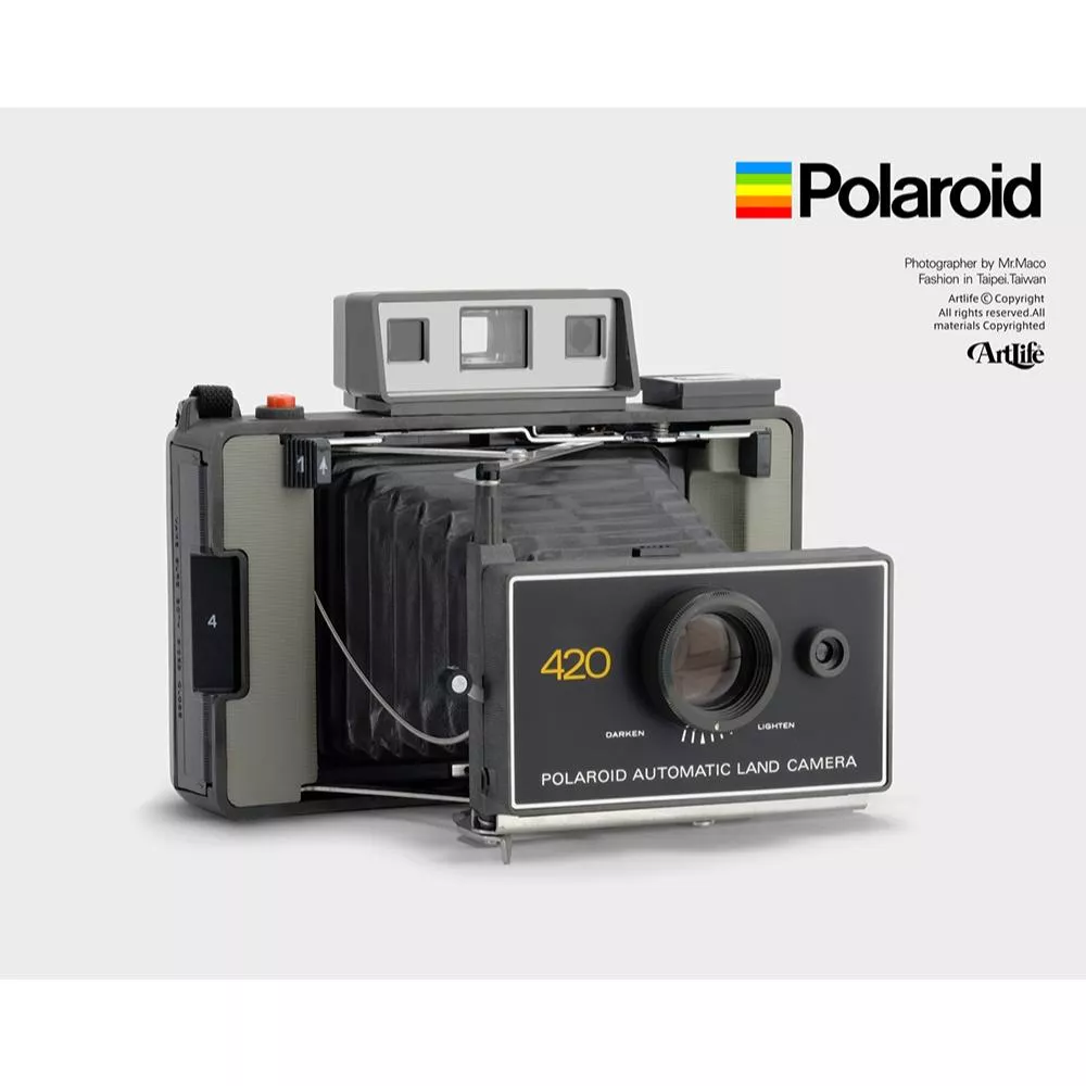Artlife ㊁ POLAROID 1971 AUTOMATIC 420 ポラロイド 寶麗來 拍立得 古董 蛇腹 相機