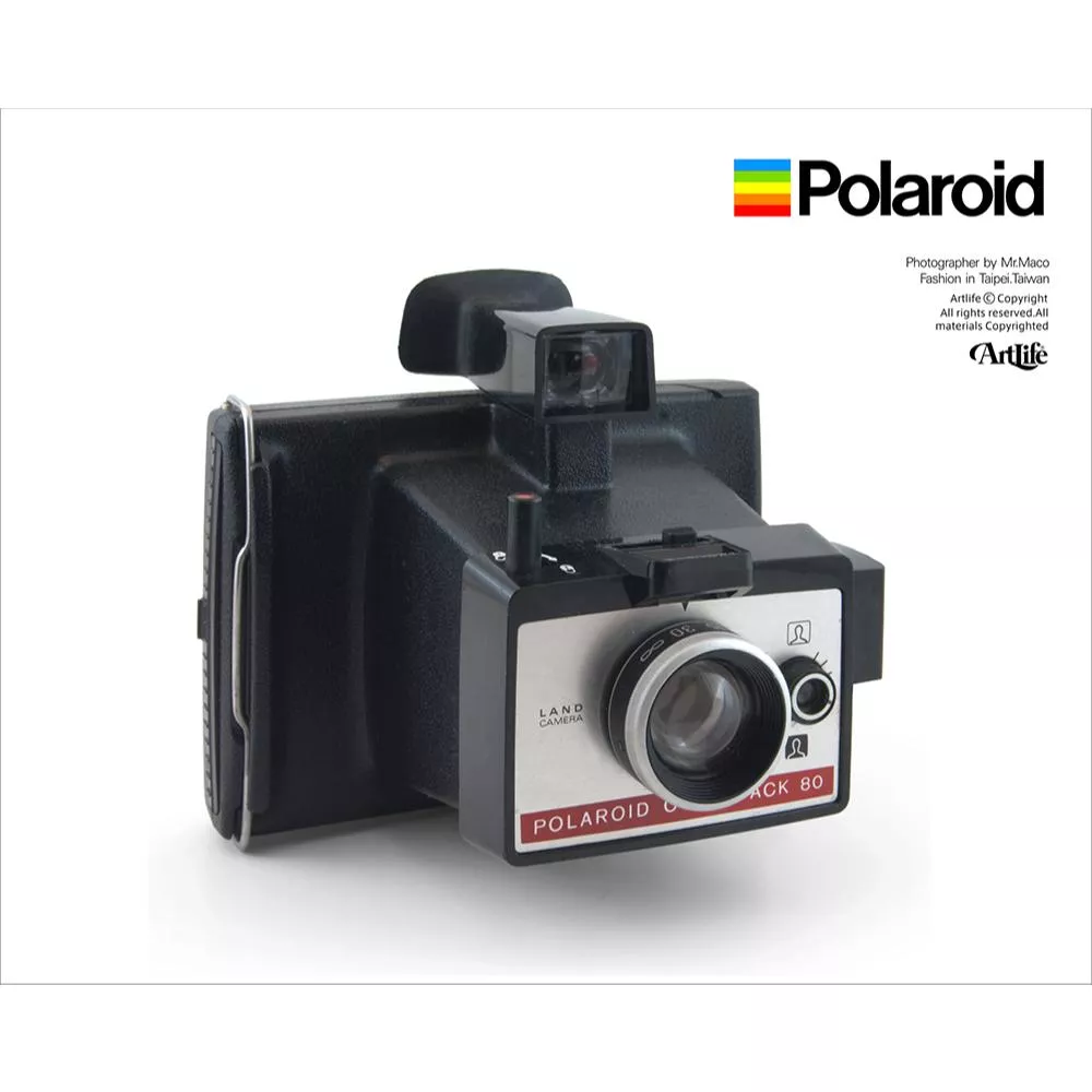 Artlife ㊁ POLAROID 1971 COLORPACK 80 ポラロイド 寶麗來 拍立得 古董相機 黑皮袋