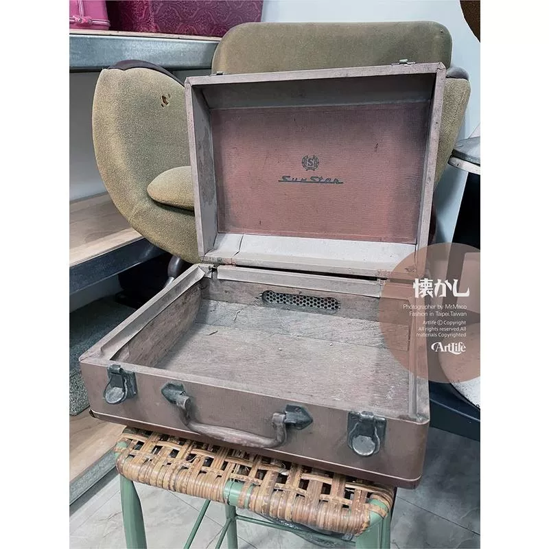 Artlife @ 昭和レトロ 木製枠 木箱 古い収納 古道具 SunStar VINTAGE 70S 手提 木箱
