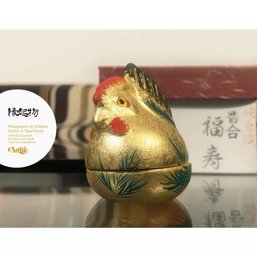 ArtLife @ 干支香合 酉 おんどりら 縁起物 福壽 プレゼント 陶器 昭和レトロ 雞年 香座