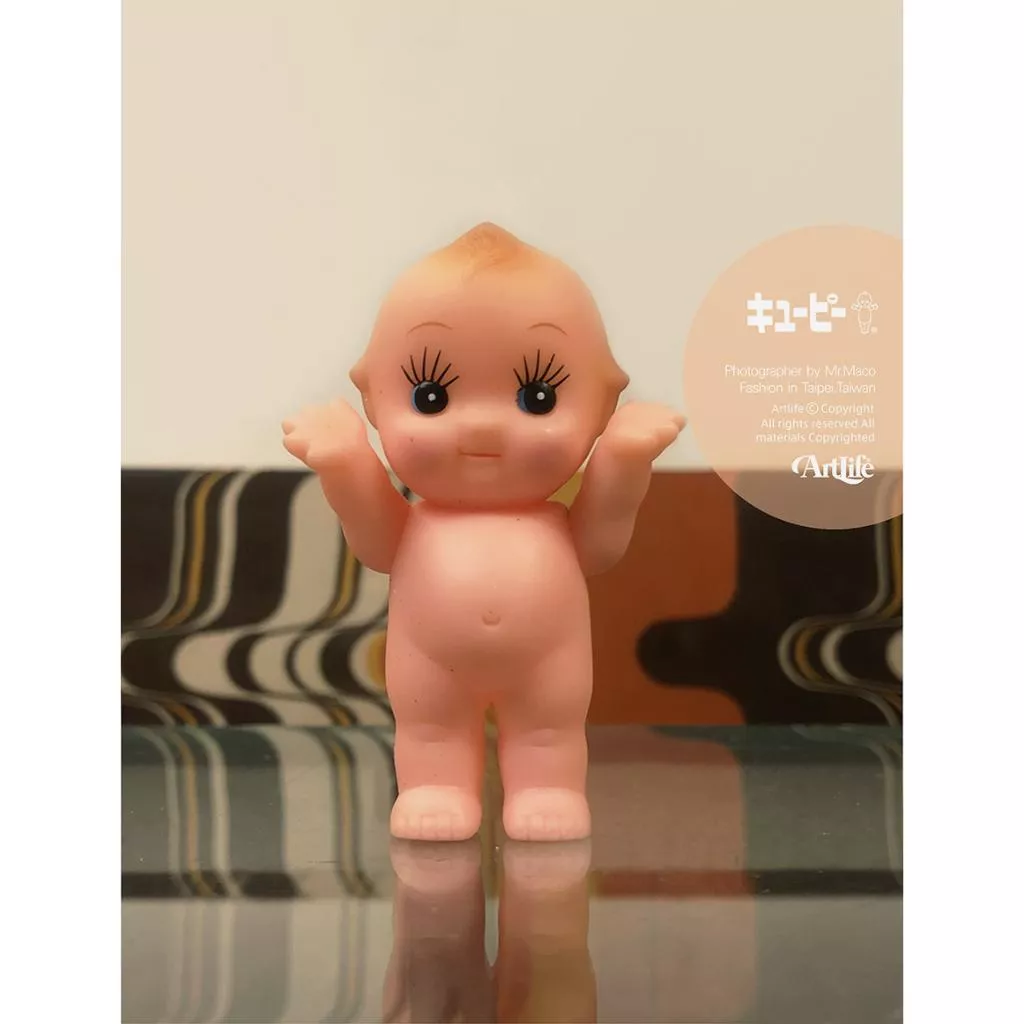 ArtLife @ キューピー Kewpie 大目玉 当時物 ソフビ 人形 日本製 長眉毛 Q比