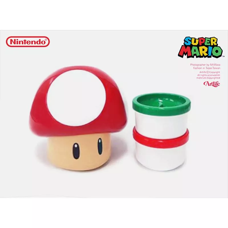 Artlife @ Nintendo 任天堂 SUPERKINOKO MARIO 1UPキノコ 弁当箱 瑪利歐 紅 蘑菇