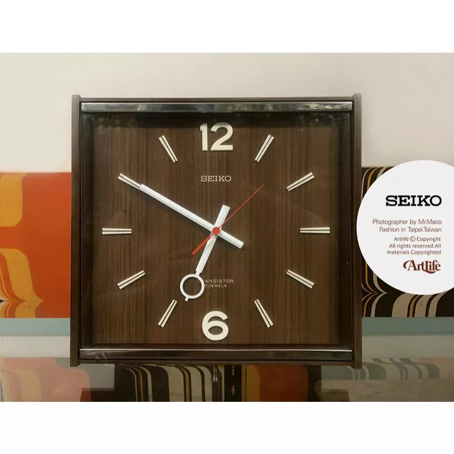 ArtLife @ SEIKO セイコー 壁掛け時計 昭和レトロ TRANSISTOR WOOD 木紋 精工 鐘 古道具