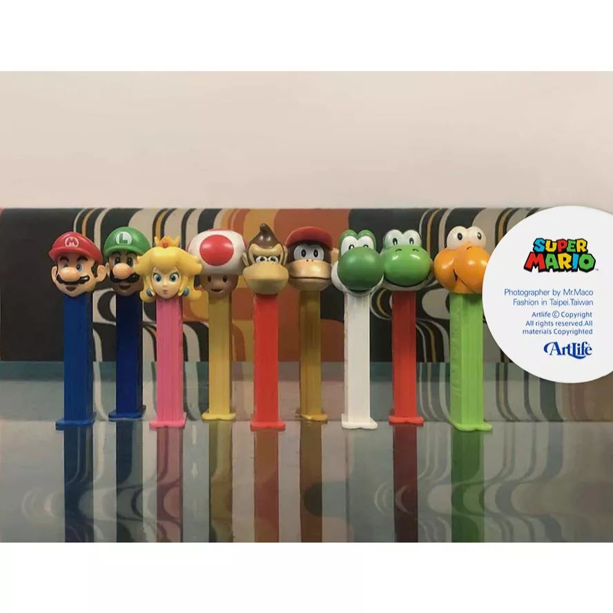 Artlife ㊁ PEZ 任天堂 SUPER MARIO チョコエッグ 全8種セット 超級瑪利歐