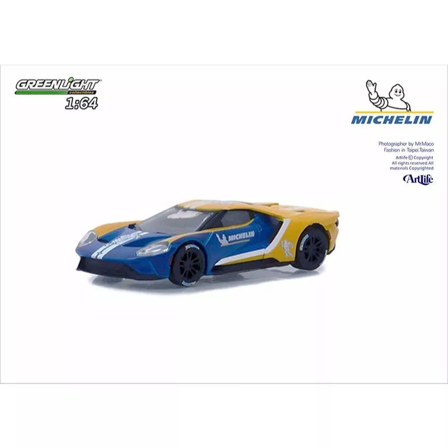 Artlife ㊁ MICHELIN 2018 Greenlight 1/64 FORD GT 米其林 限定 合金車