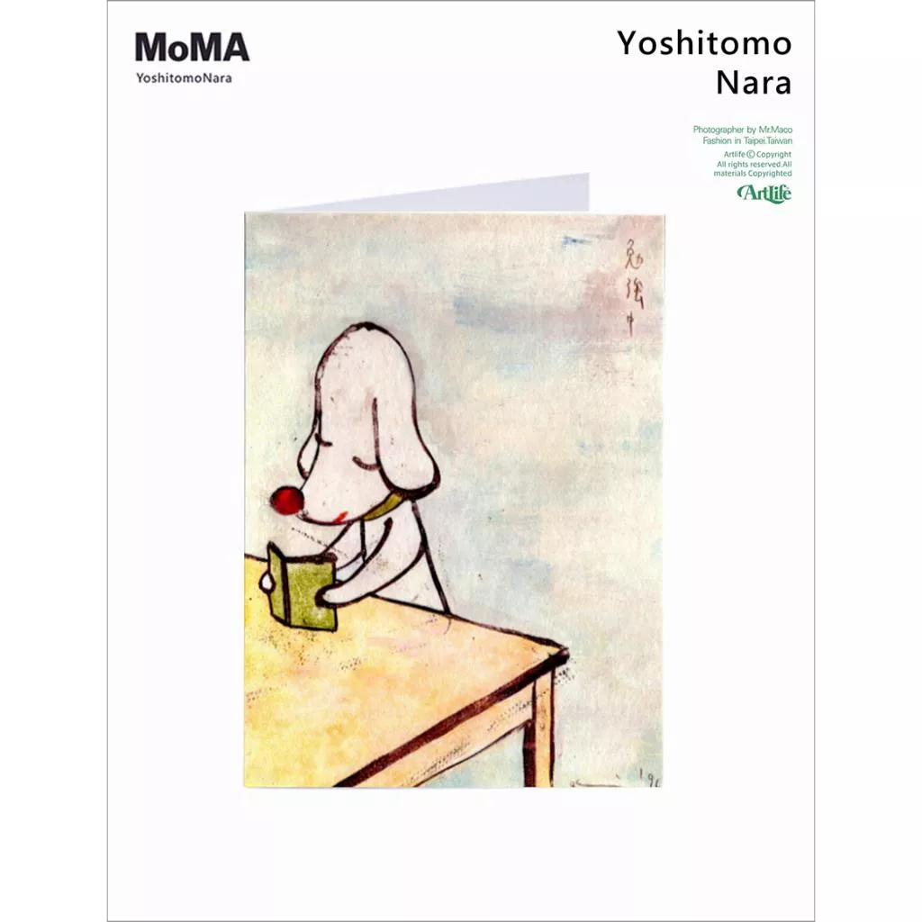 Artlife @ 奈良美智 Yoshitomo Nara MoMA 勉強中 グリーティングカード 卡片