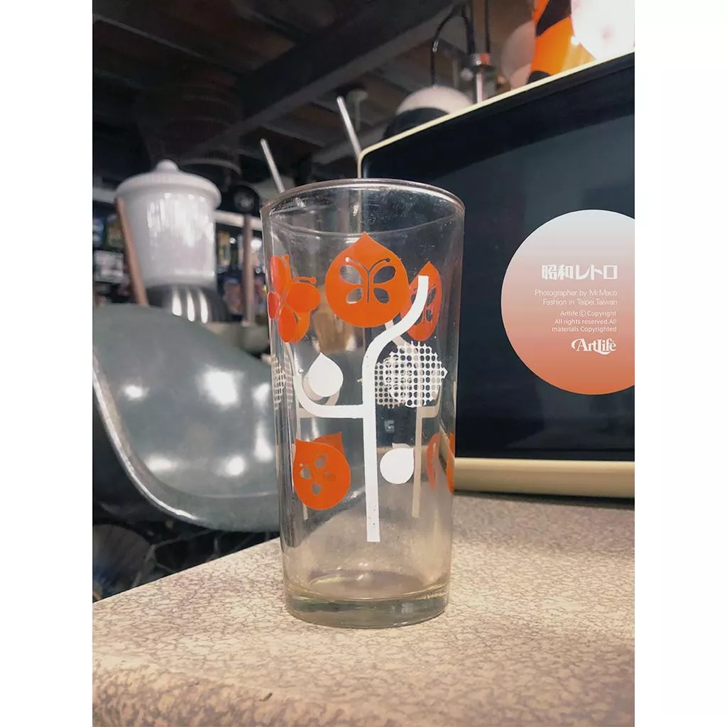 ArtLife @ 昭和レトロ 古道具 VINTAGE 70S アンティーク 普普風 台灣早期 果汁 玻璃杯