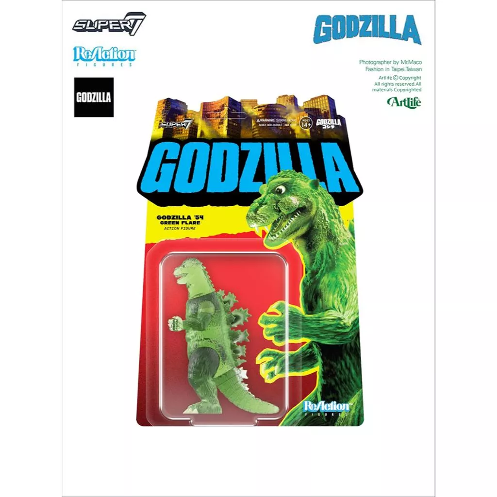 Artlife ㊁ SUPER7 2025 ReAction Godzilla ゴジラ 1954 東寶 綠透 哥吉拉