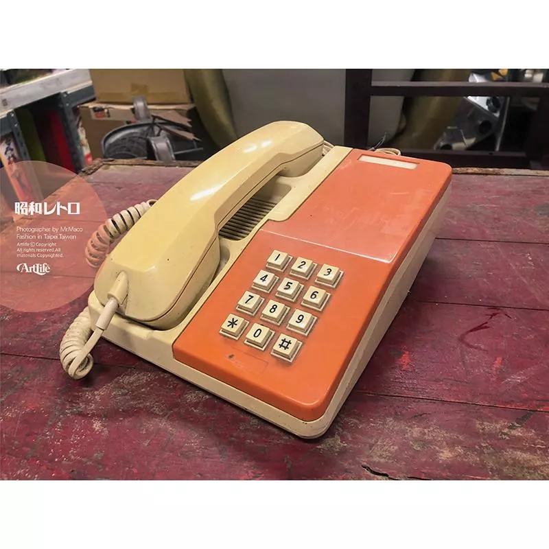 Artlife @ 台灣 昭和レトロ 70s 旧ロゴ 押しボタン式 当時物 古道具 按鍵式 老電話 橘