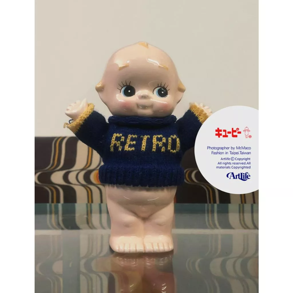 Artlife @ キューピー KEWPIE RETRO かわいい 服を着る 陶器 貯金箱 BANK 毛衣 Q比