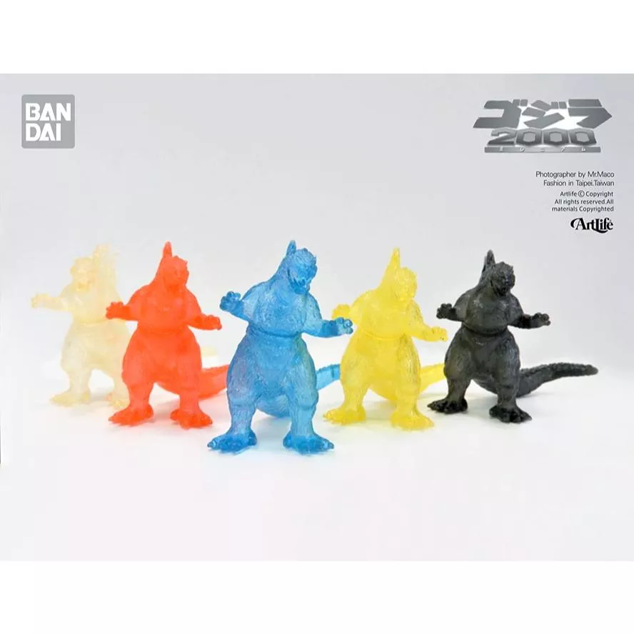 ArtLife @ BANDAI バンダイ GODZILLA ゴジラ 2000 映画 特典 透明 哥吉拉 全5種