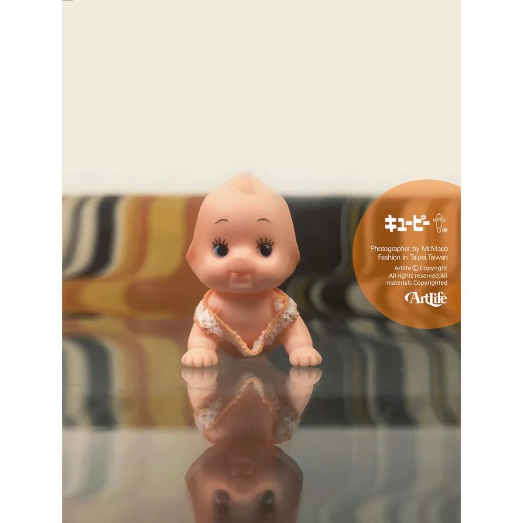 ArtLife @ キューピー レトロ KEWPIE ソフビ 人形 伏せ ニット服 MINI 毛衣 小Q比