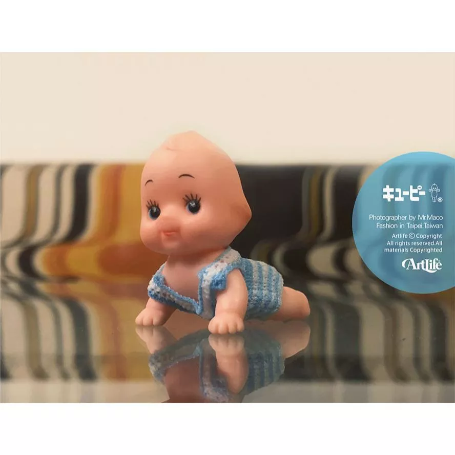 ArtLife @ キューピー レトロ KEWPIE ソフビ 人形 伏せ ニット服 MINI 毛衣 小Q比