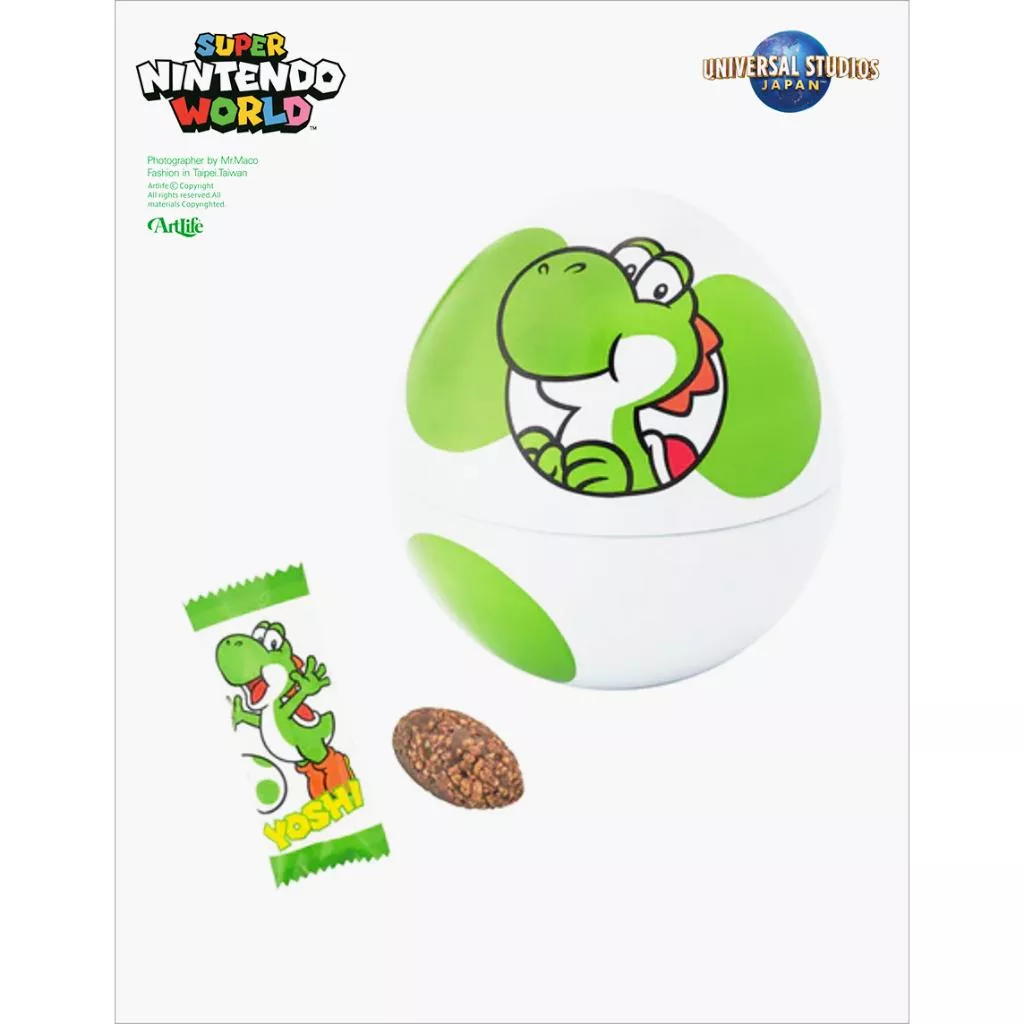Artlife @ USJ YOSHI クランチチョコレートヨッシー MARIO 任天堂 瑪利歐 耀西 餅乾 鐵罐