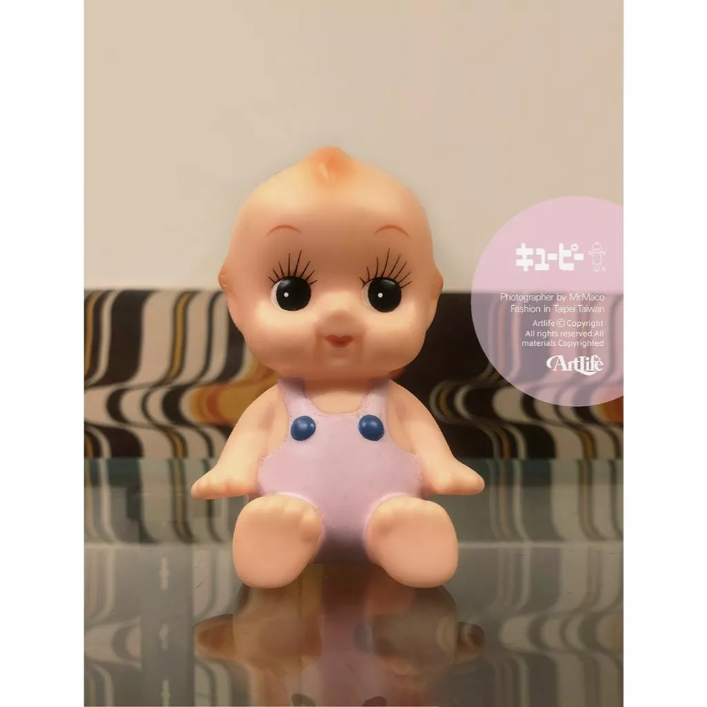ArtLife @ キューピー Kewpie サイズ お座り ソフビ 人形 昭和レトロ 老膠 坐姿 Q比