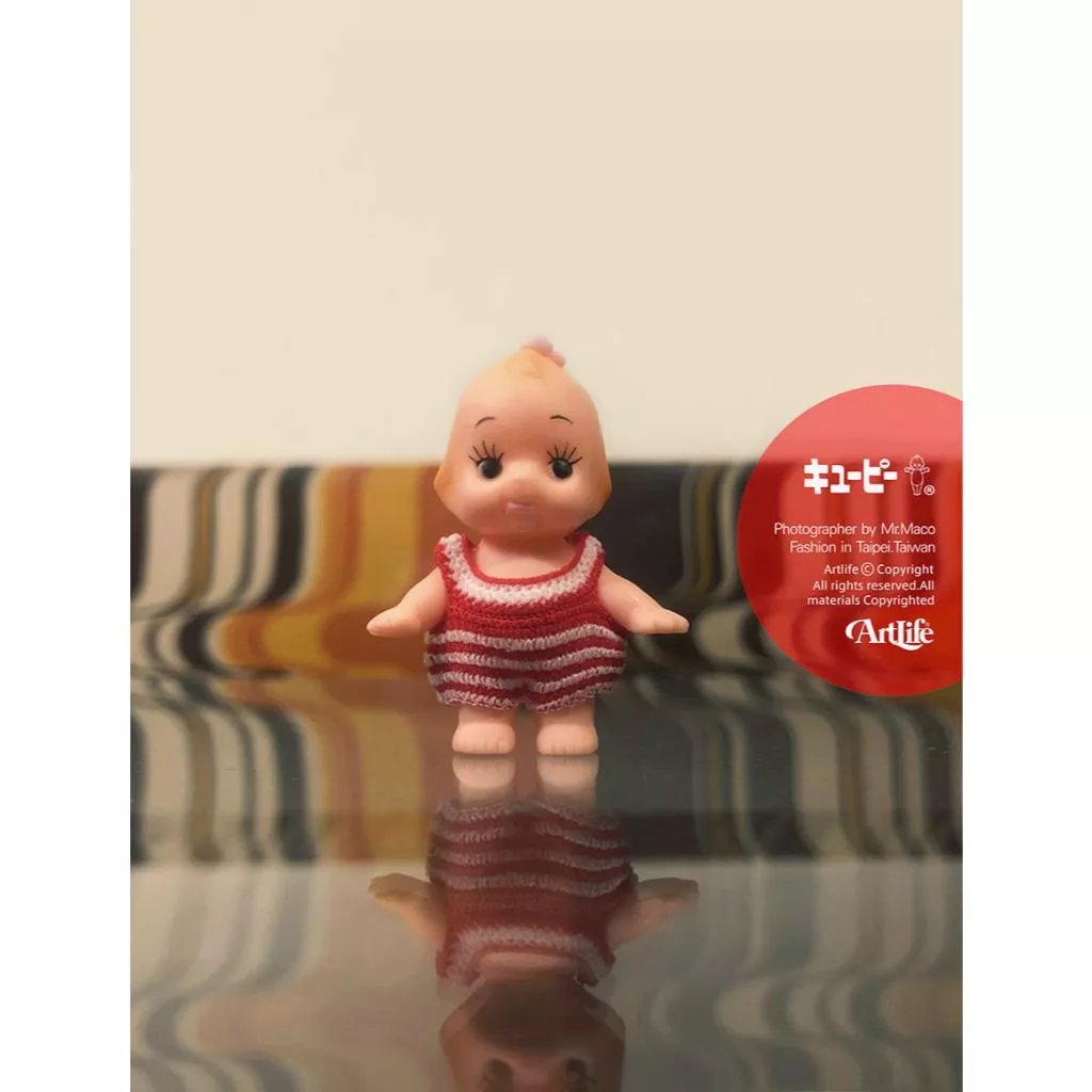 ArtLife @ キューピー レトロ KEWPIE ソフビ 人形 小さめ ニット服 MINI 毛衣 小Q比