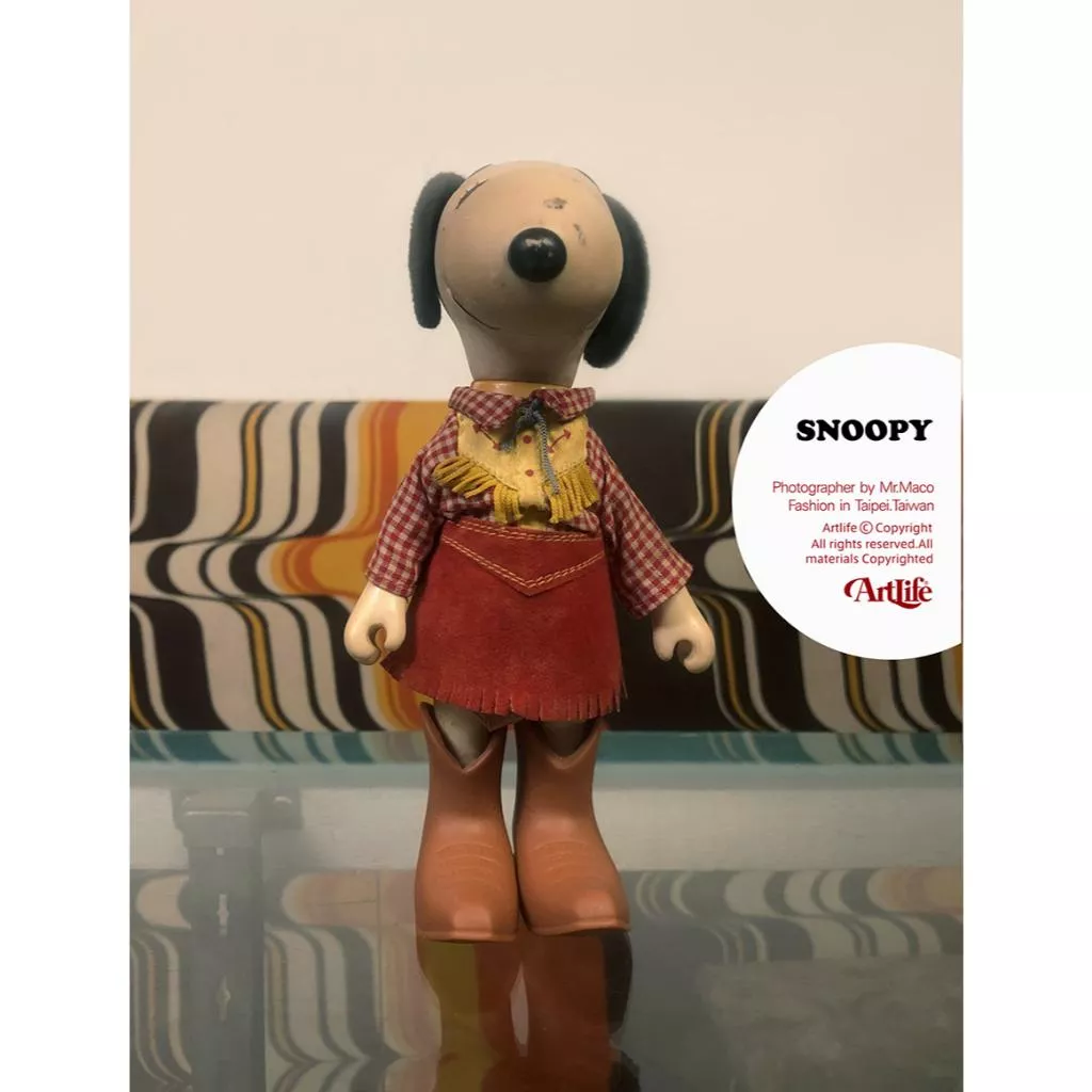 Artlife ㊁ PEANUTS 1982 Knickerbocker BELLE SNOOPY 古董 史努比 貝菈