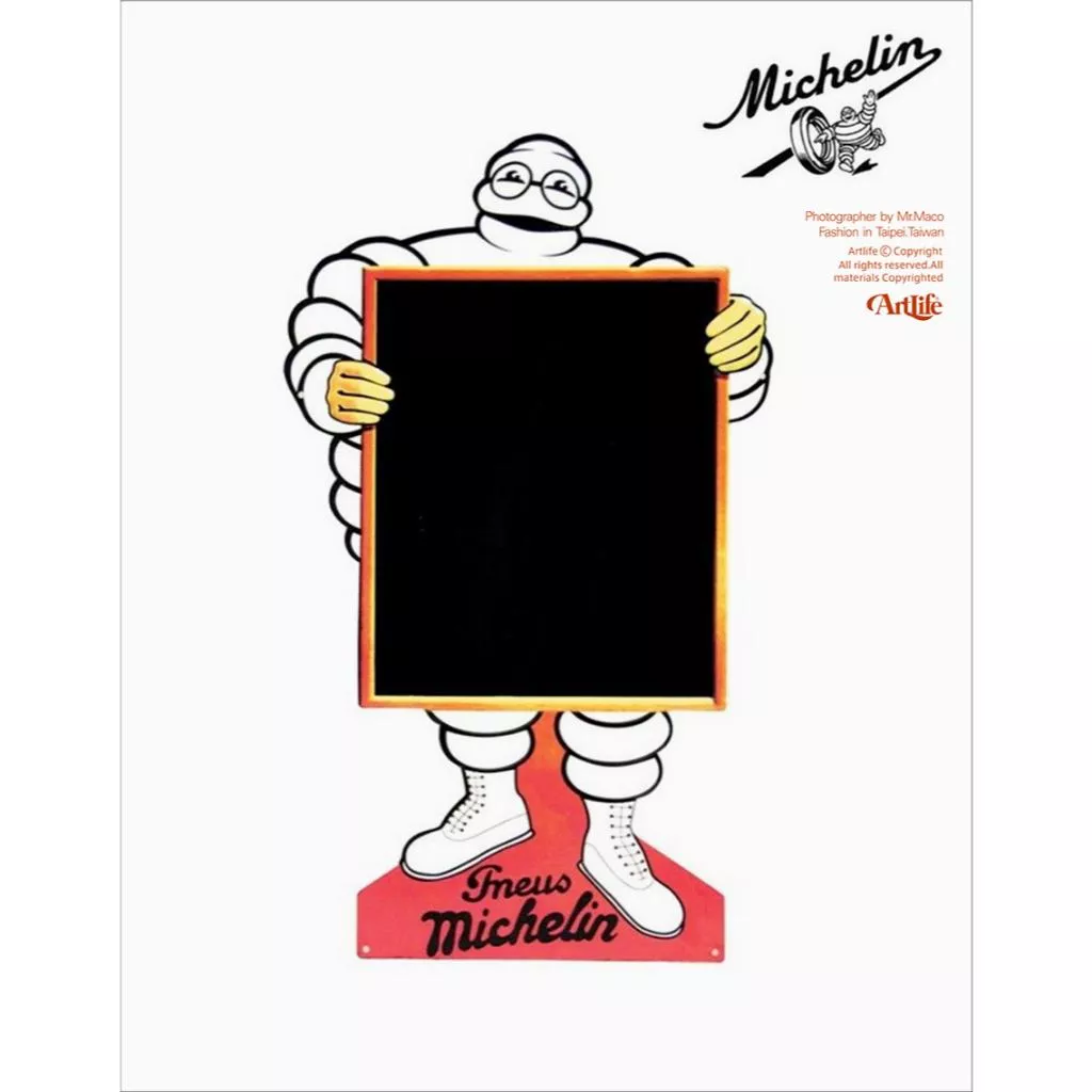 Artlife ㊁ MICHELIN ミシュラン Bibendum METAL SIGN 米其林 黑板 鐵牌
