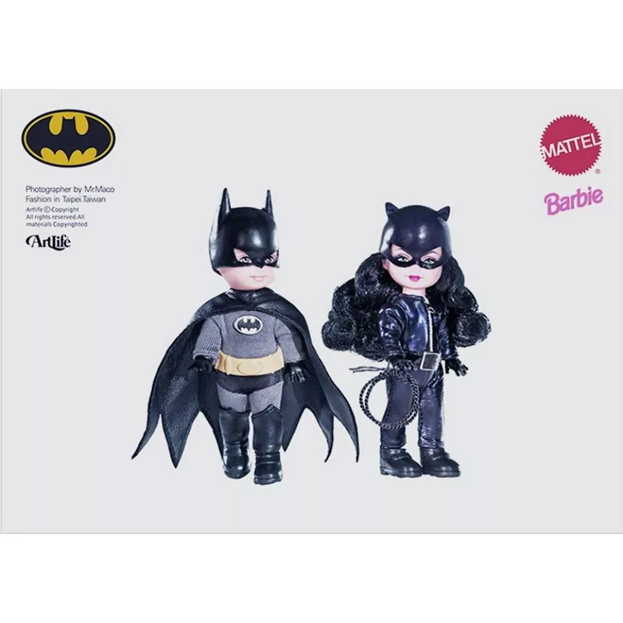 Artlife ㊁ MATTEL DC BARBIE PINK LABEL BABY BATMAN 芭比 蝙蝠俠 蝙蝠女