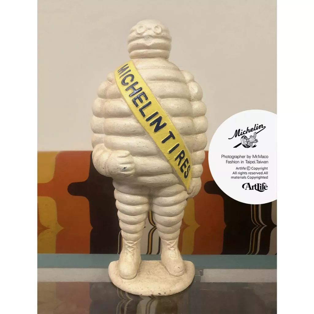Artlife ㊁ MICHELIN 60s TiresMan CAST I​RON 古董 鐵鑄 雕像 米其林