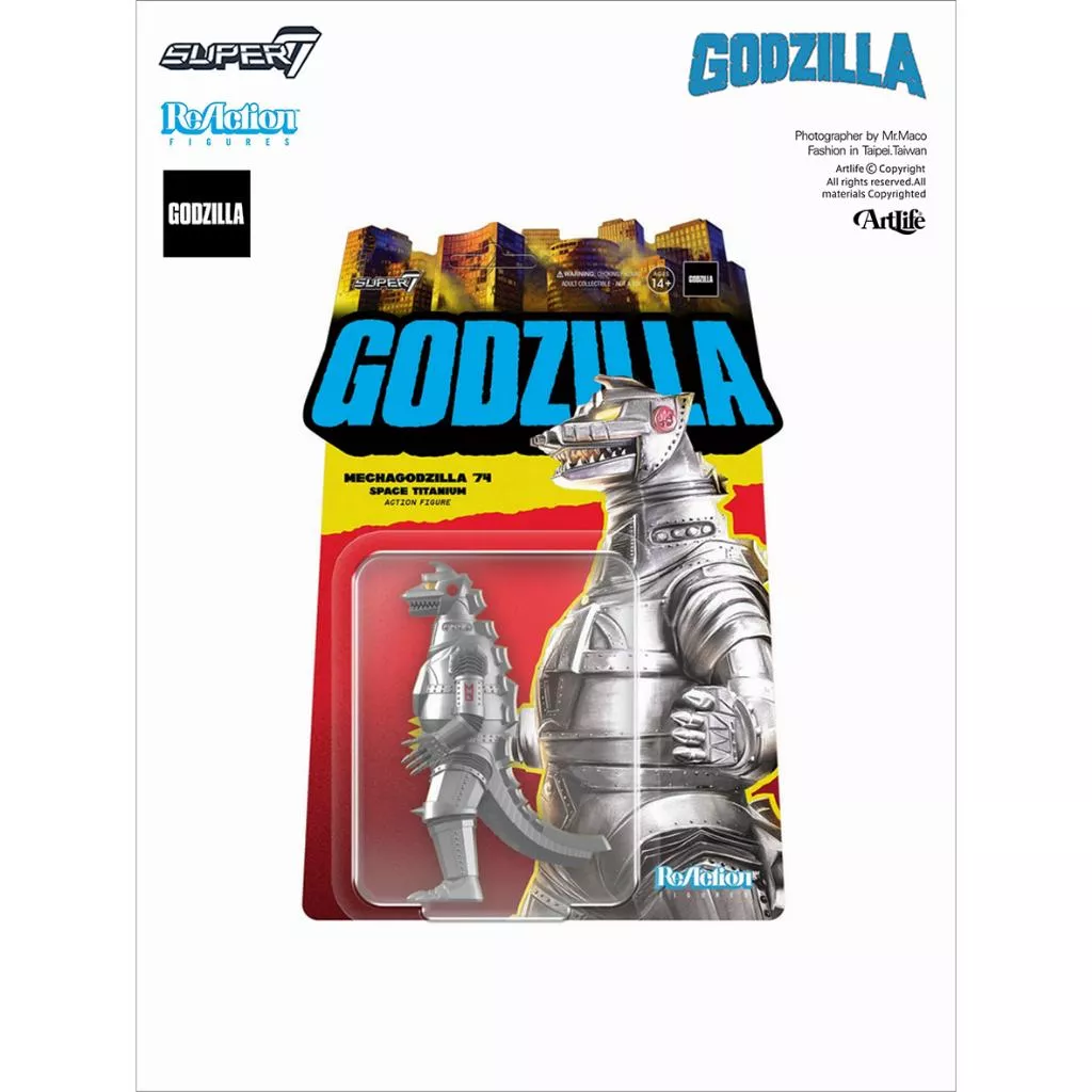 Artlife ㊁ SUPER7 2022 ReAction Godzilla メカゴジラ 1974 電鍍銀 機械哥吉拉