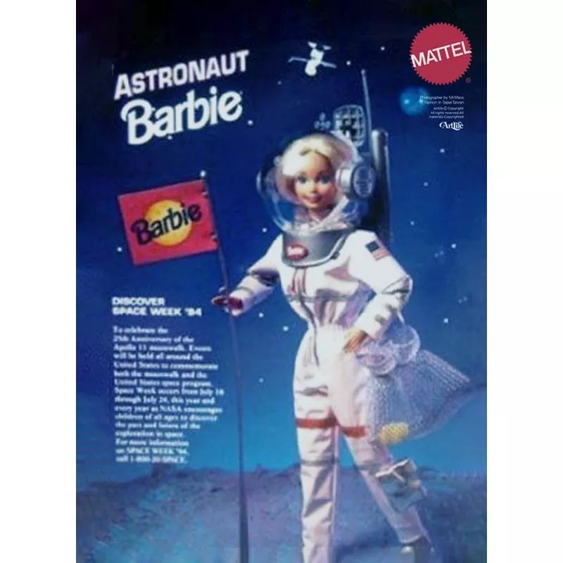 Artlife ㊁ MATTEL 1994 ASTRONAUT BARBIE 25Th 經典 收藏 太空人 芭比