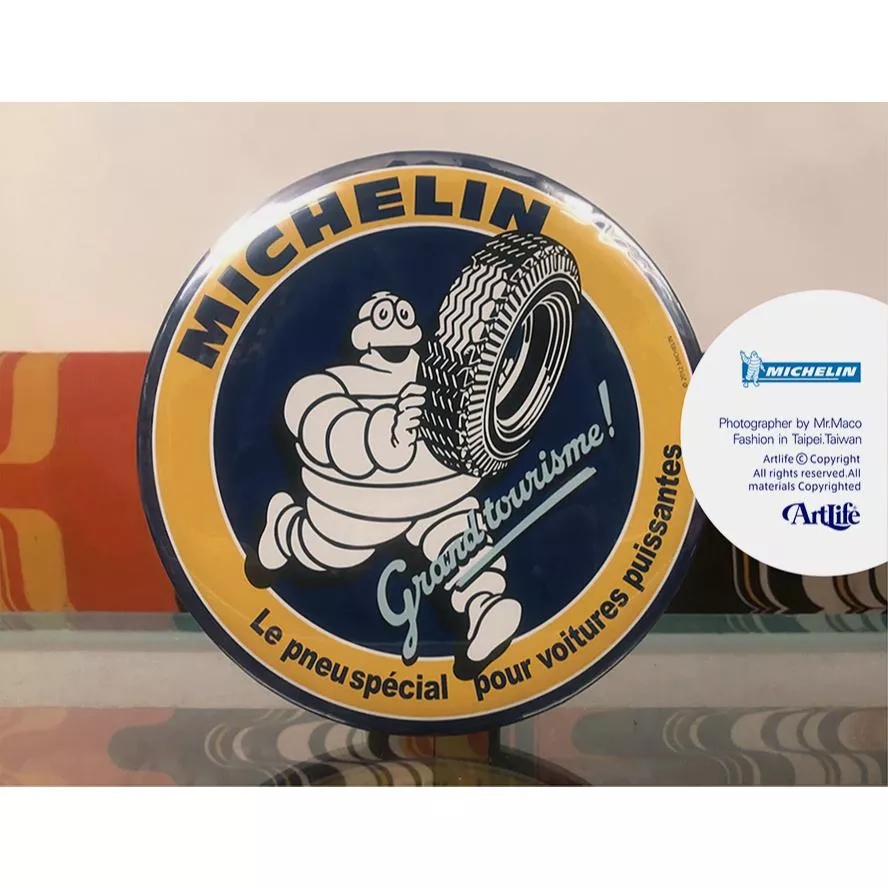 Artlife ㊁ Michelin 2012 ミシュラン ビバンダム 丸金属 看板 SIGN 米其林 店頭物 展示鐵牌