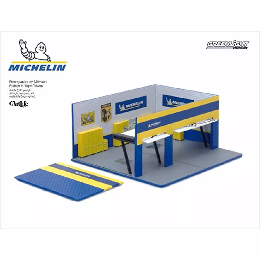 Artlife ㊁ MICHELIN Workshop Greenlight 1/64 Model 米其林 維修廠 限定