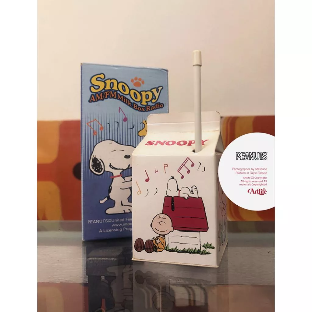 Artlife ㊁ PEANUTS 90s SNOOPY AM/FM Milk Radio 史努比 牛奶盒 收音機