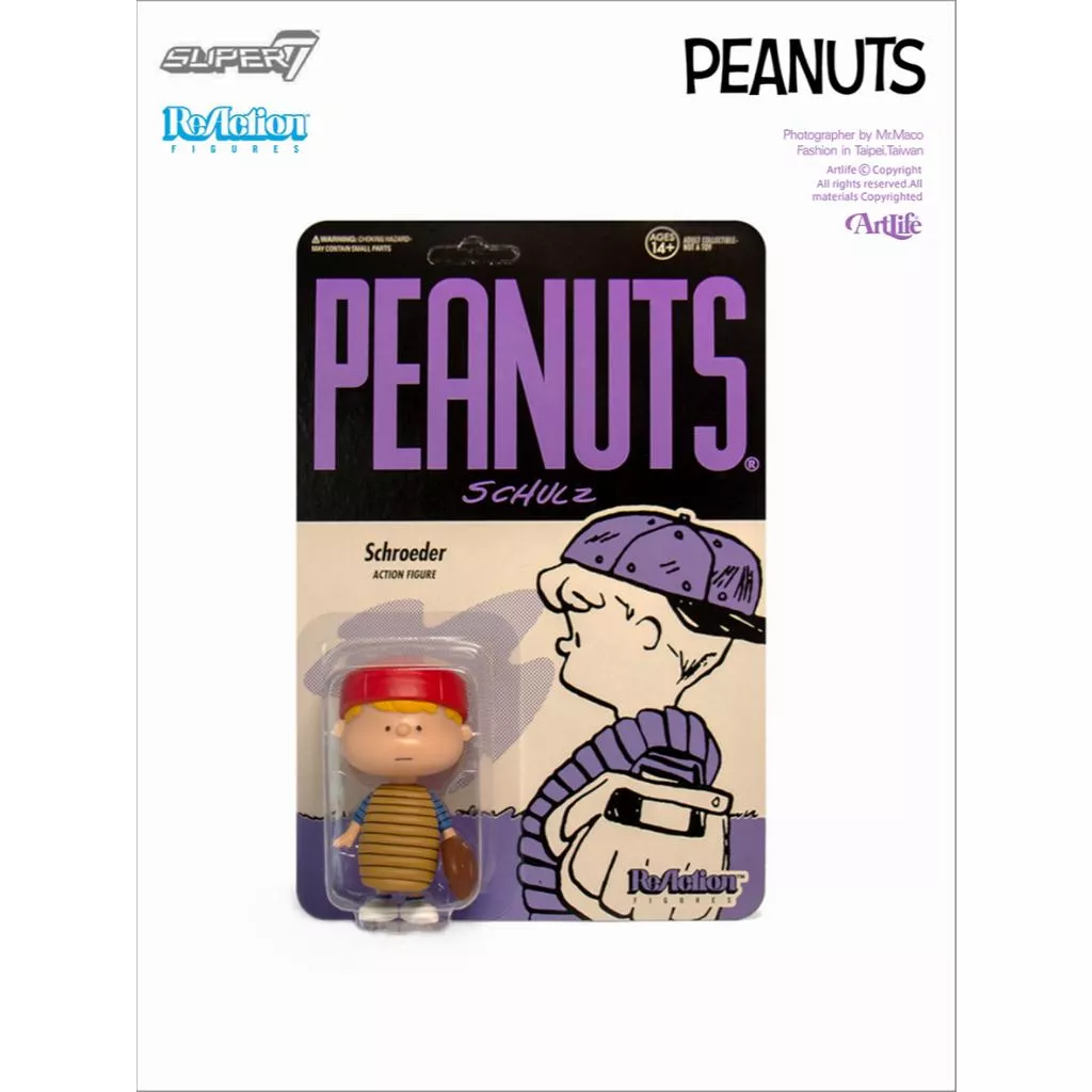 Artlife ㊁ SUPER7 2019 ReAction PEANUTS SCHROEDER 史努比 謝勒德