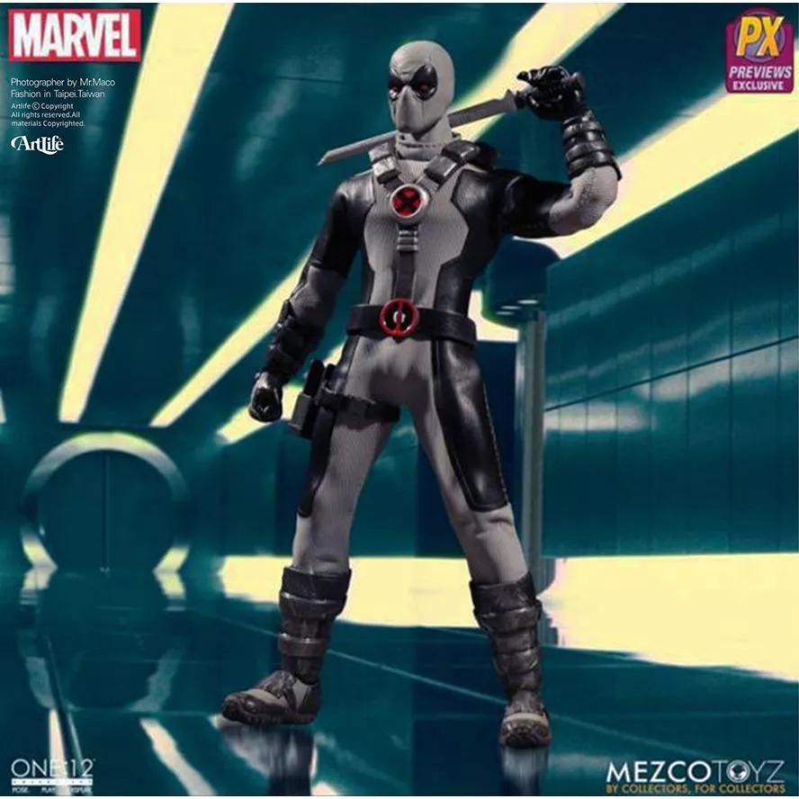 Artlife ㊁ MEZCO 2017 ONE:12 Marvel XForce Deadpool 漫威限定 灰色死侍