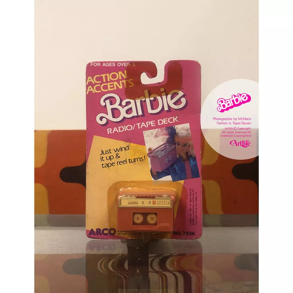 Artlife ㊁ MATTEL 1987 BARBIE ACCENTS RADIO DECK 古董收藏 芭比 錄放音機