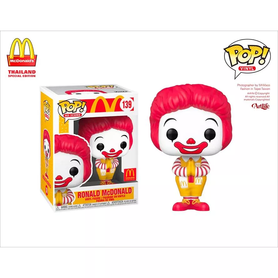 Artlife ㊁ FUNKO POP #139 AD Icons McDonalds 麥當勞叔叔 泰國限定版