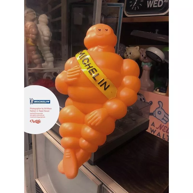 Artlife ㊁ MICHELIN 70S VINTAGE Bibendum 稀有古董 店頭收藏 橘 米其林