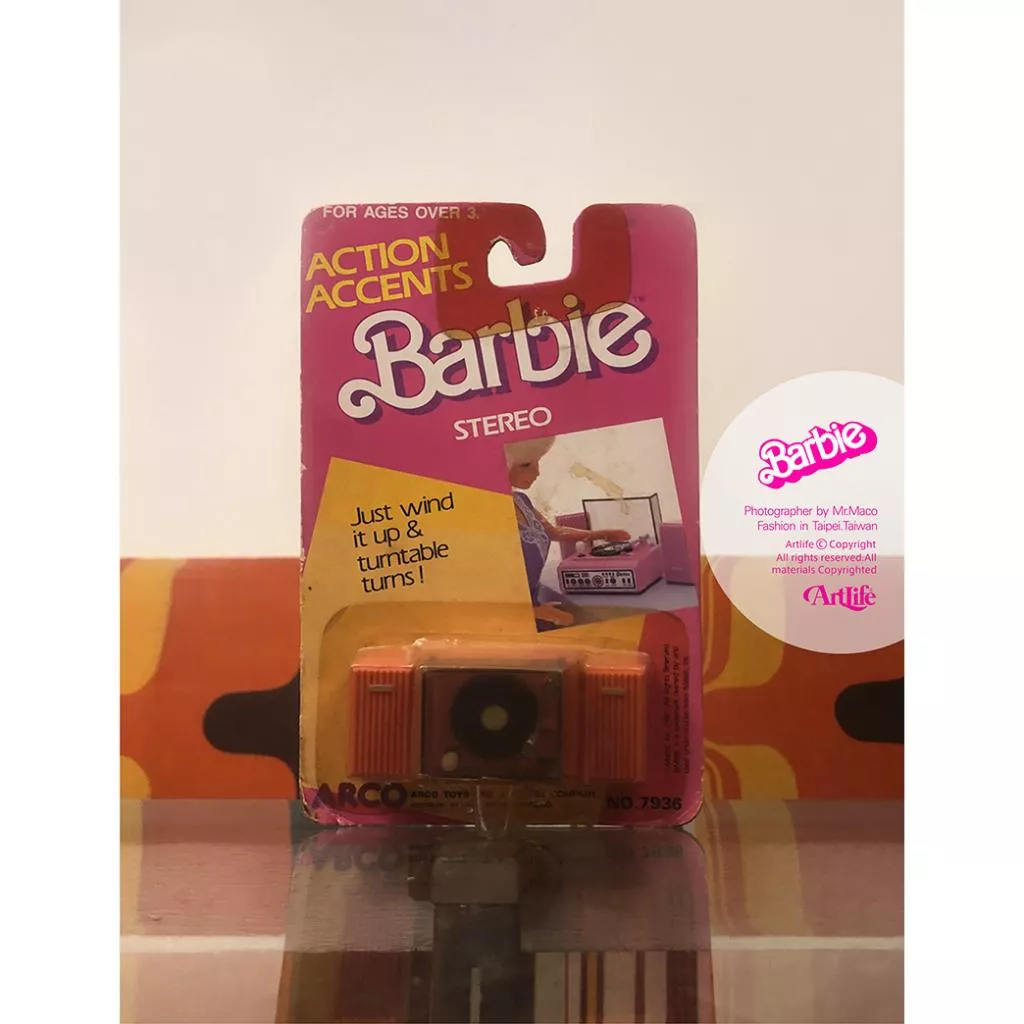 Artlife ㊁ MATTEL 1987 BARBIE ACCENTS STEREO 古董收藏 芭比 黑膠唱片機